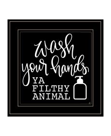 "Wash Your Hands" by Fearfully Made Creations, Ready to Hang Framed Print, Black Frame