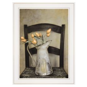 "Golden Tulips" by Robin-Lee Vieira, Ready to Hang Framed print, White Frame