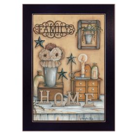 "Family" by Mary Ann June, Ready to Hang Framed Print, Black Frame